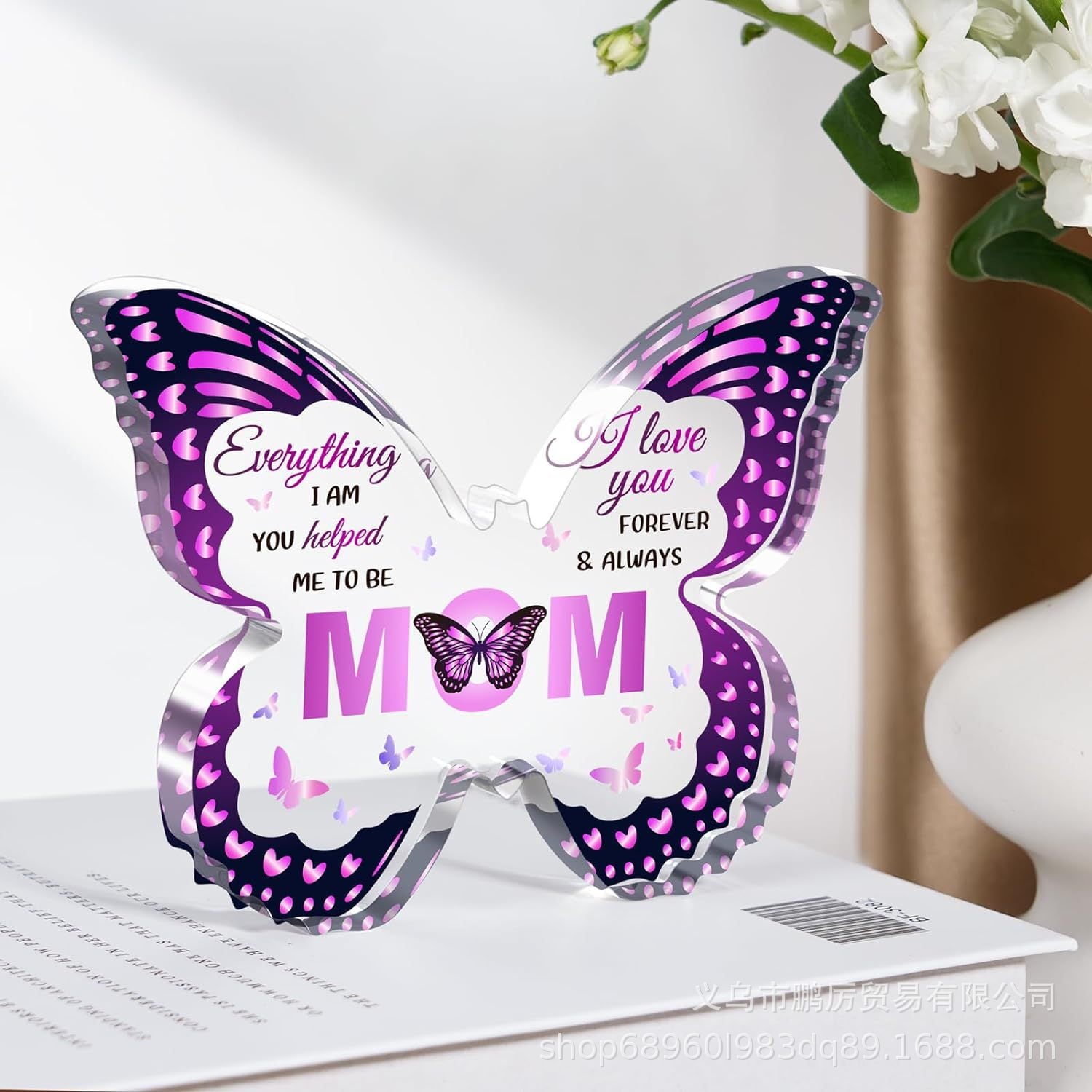 Wholesale Mother's Day Butterfly Acrylic Ornaments